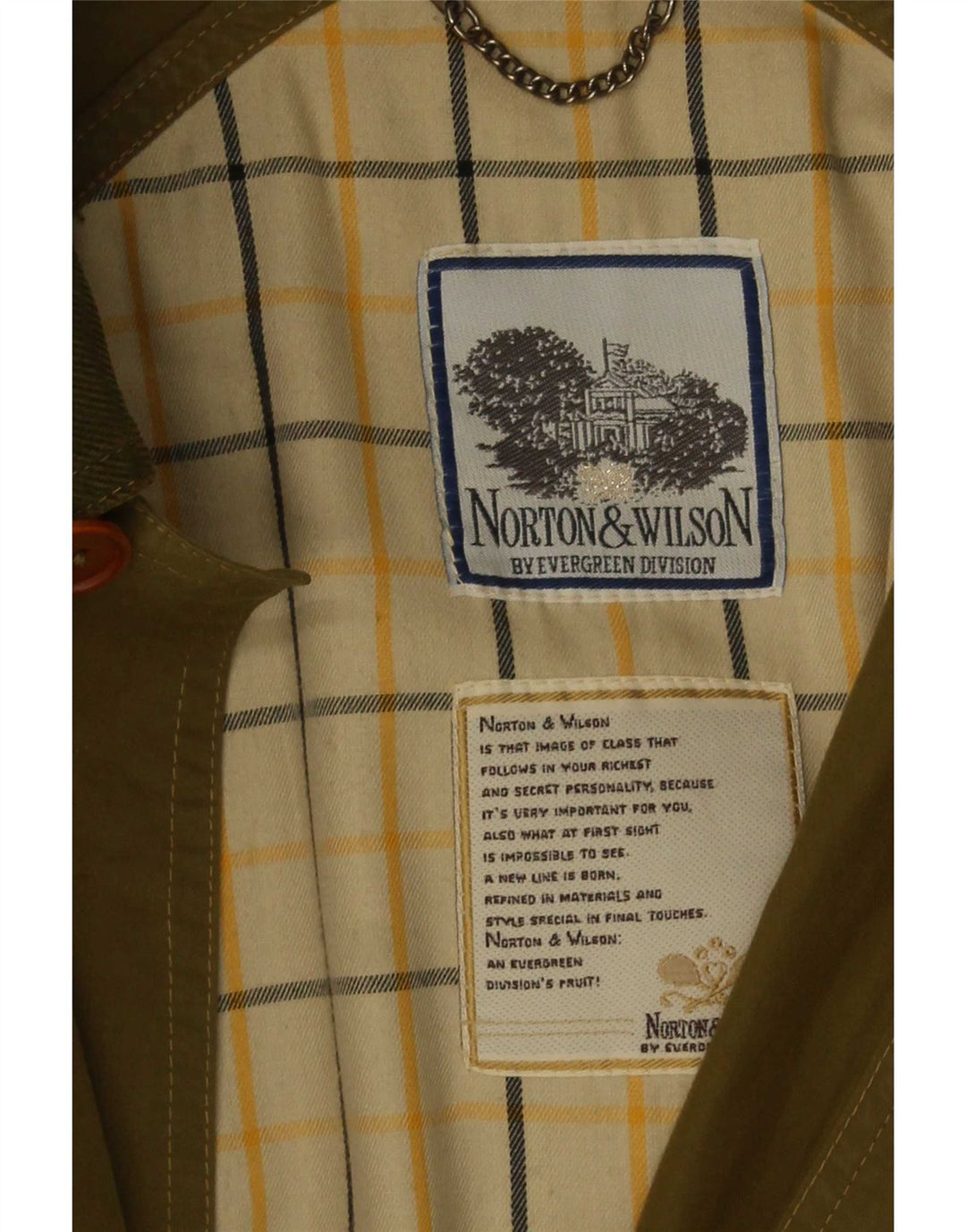 Мужской тренч Norton & Wilson UK 40, большой хаки