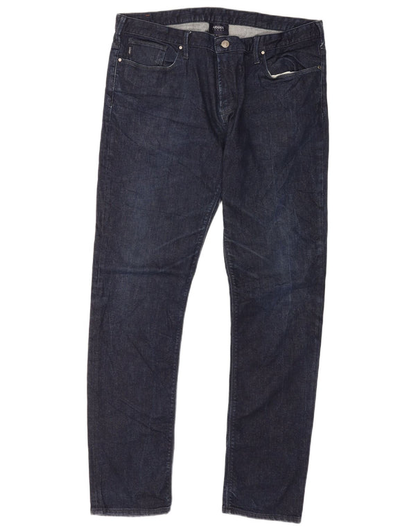 Мужские джинсы Armani Slim W36 L34 Темно-синие, хлопок