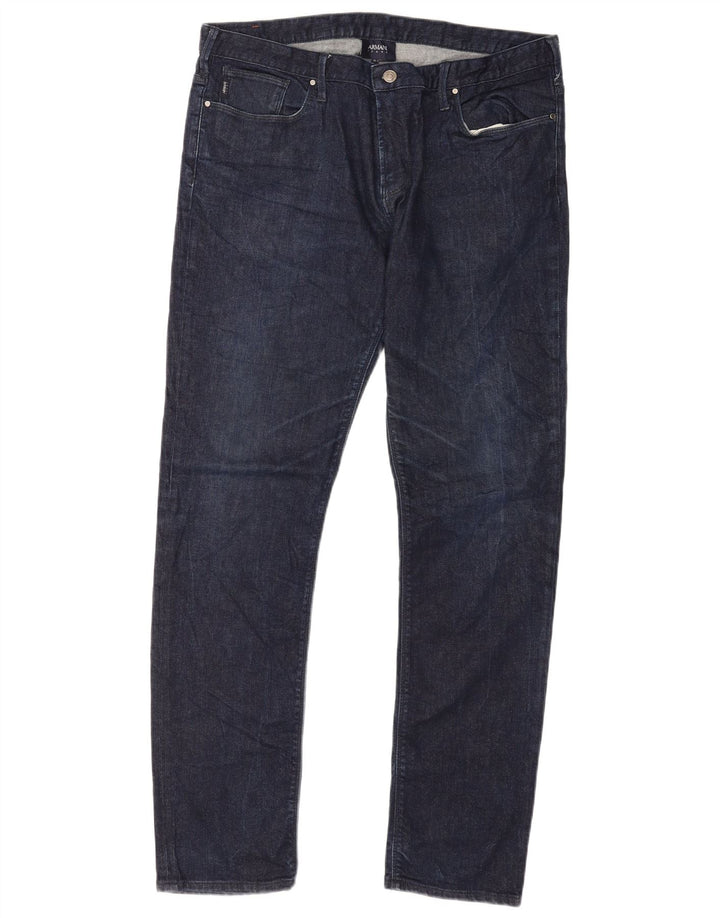 Мужские джинсы Armani Slim W36 L34 Темно-синие, хлопок