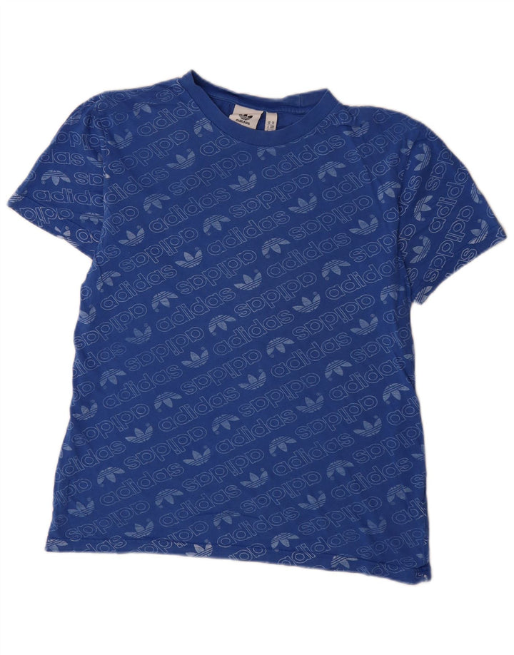 Мужская футболка с рисунком Adidas Top Medium Blue Cotton