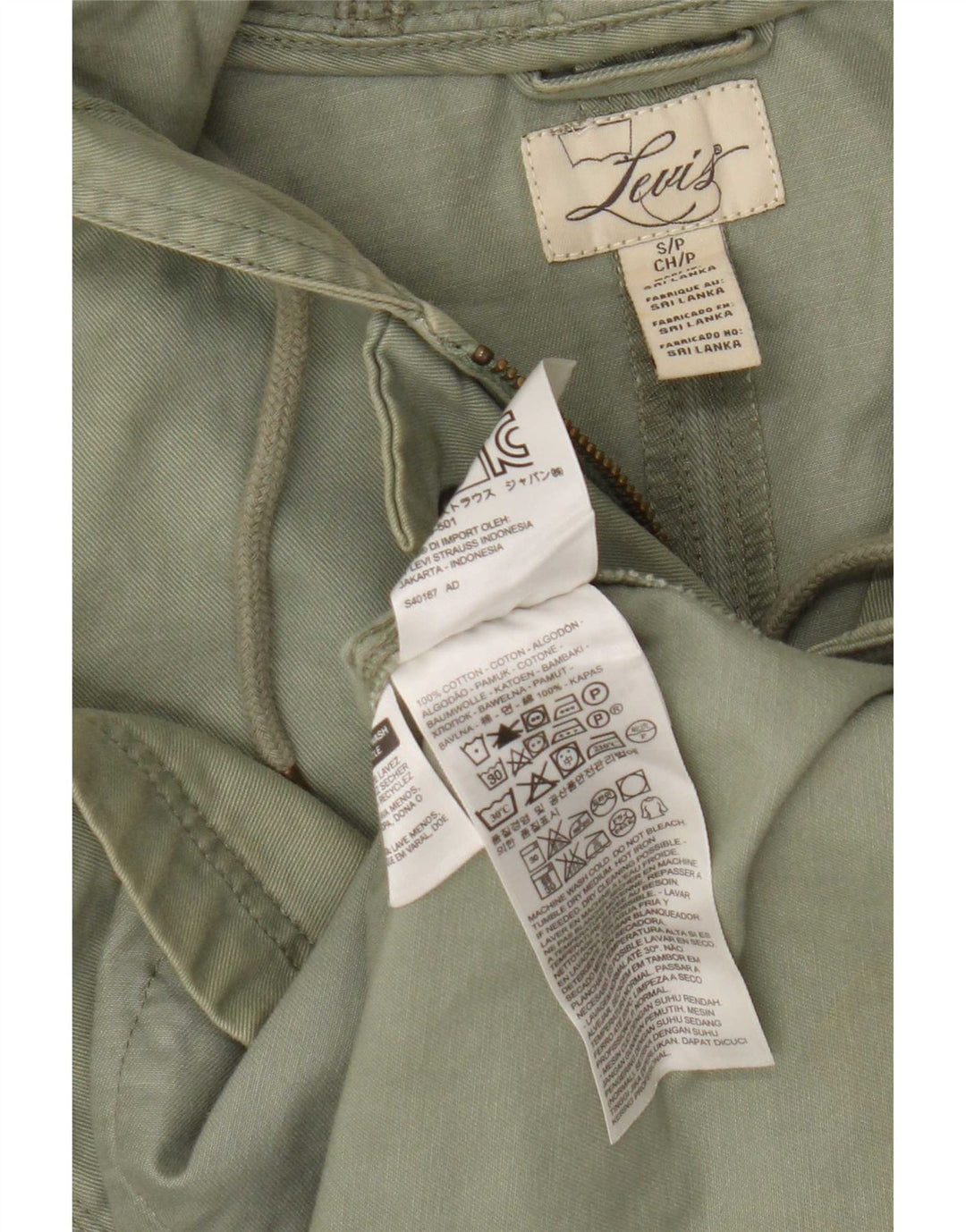 Женская универсальная куртка с капюшоном Levi's UK 10, маленькая, зеленая, хлопок