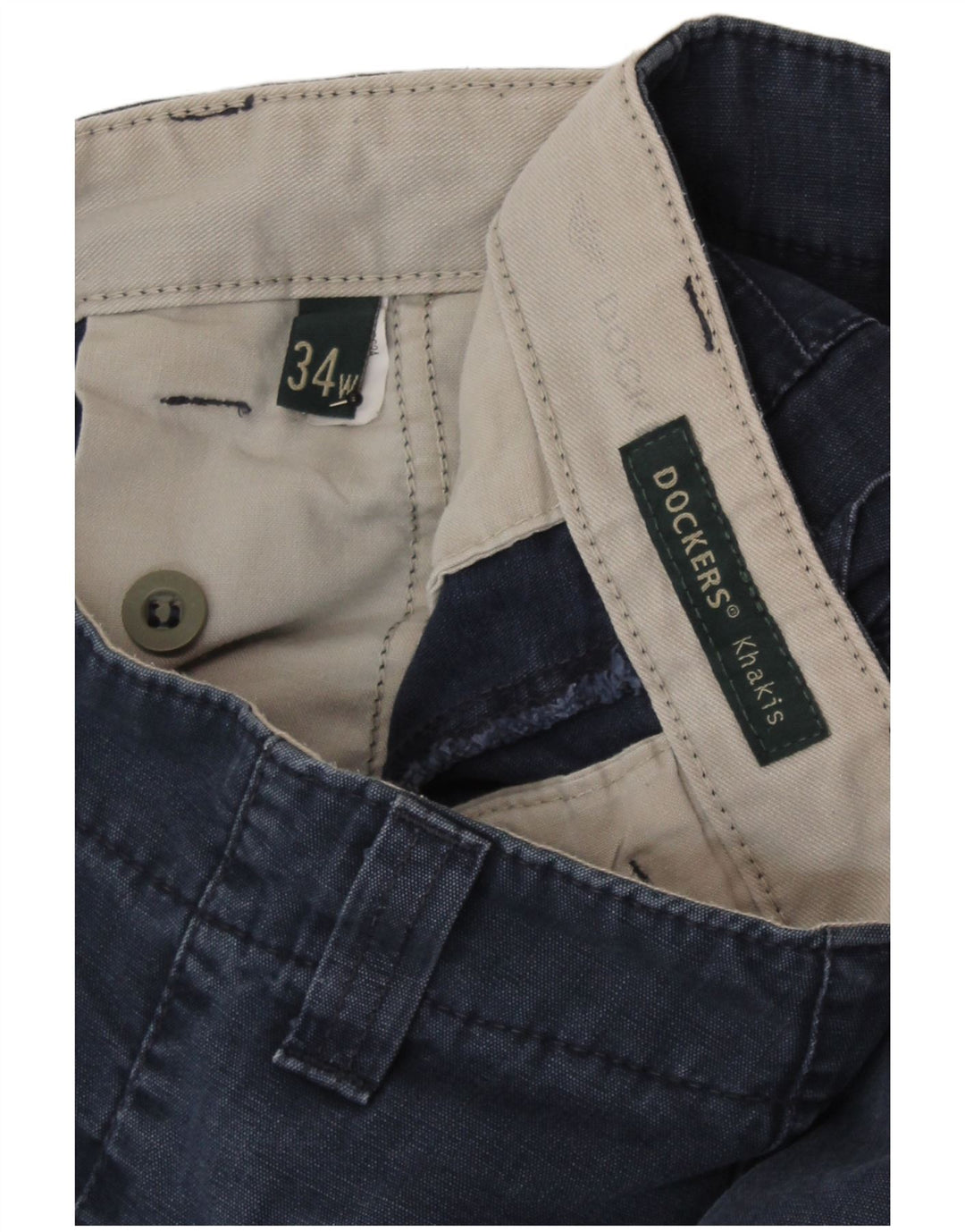 Мужские шорты-карго Dockers цвета хаки W34, большие темно-синие, хлопок