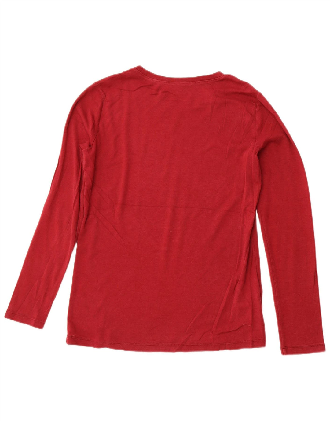 EDDIE BAUER Женский топ с длинным рукавом UK 14, большой бордовый хлопок