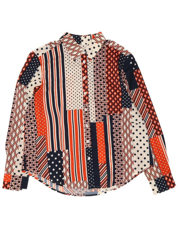 Винтажная женская рубашка UK 18 XL, разноцветная в стиле пэчворк