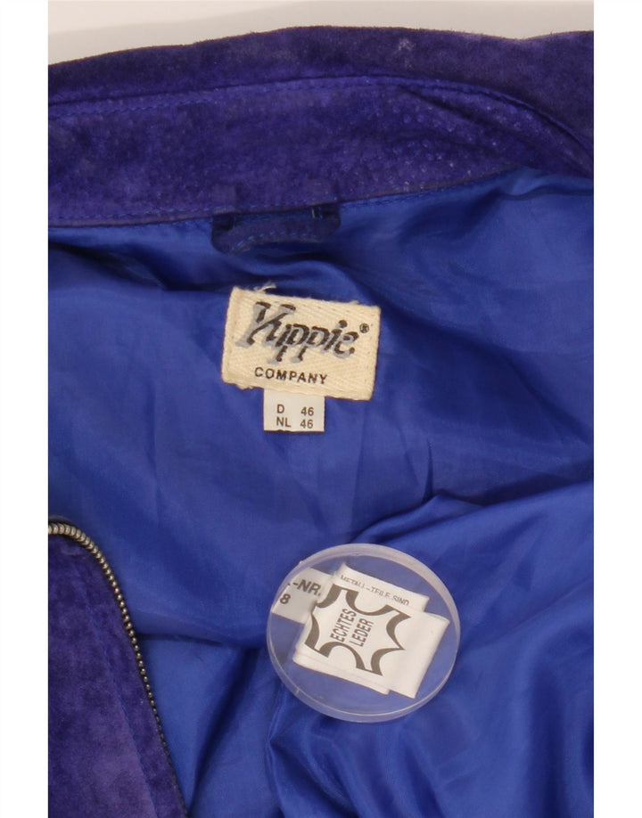 YUPPIE Женская замшевая куртка EU 46 XL Фиолетовая кожа