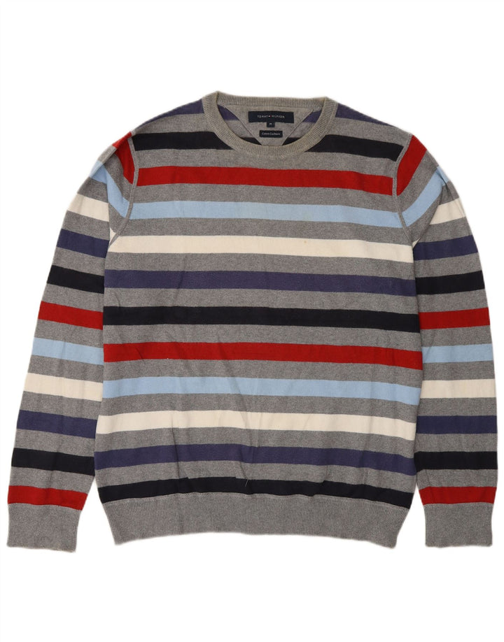 Мужской джемпер с круглым вырезом Tommy Hilfiger, средний разноцветный в полоску