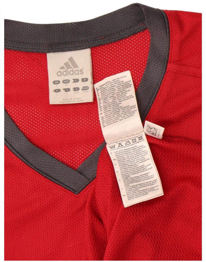 Мужской жилет Adidas с рисунком, большой красный полиэстер