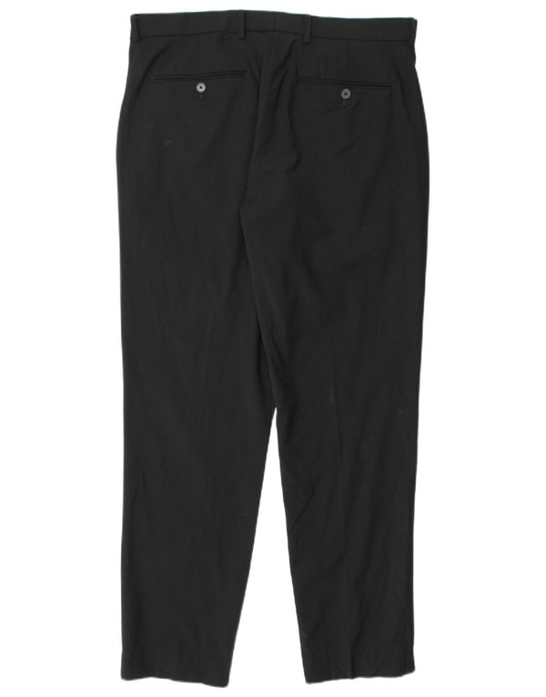 Мужские узкие брюки Marks & Spencer Autograph W34 L31, черная шерсть