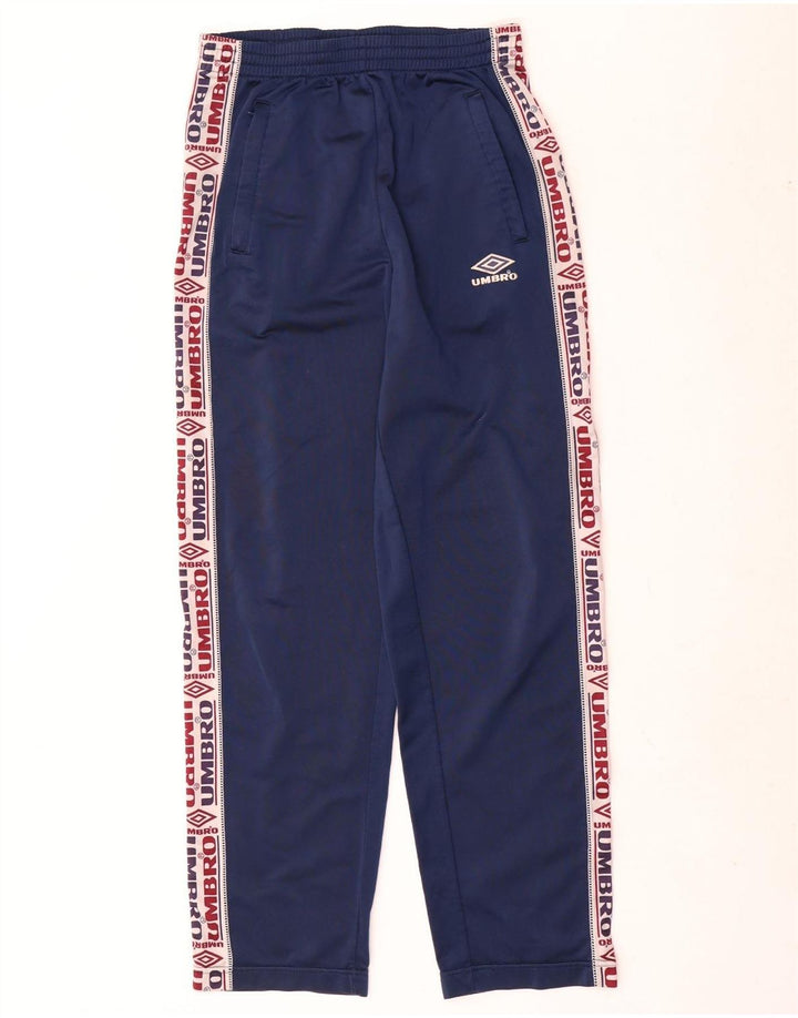 Umbro Мужские спортивные брюки с графическим рисунком, маленькие темно-синие, полиэстер с цветными блоками