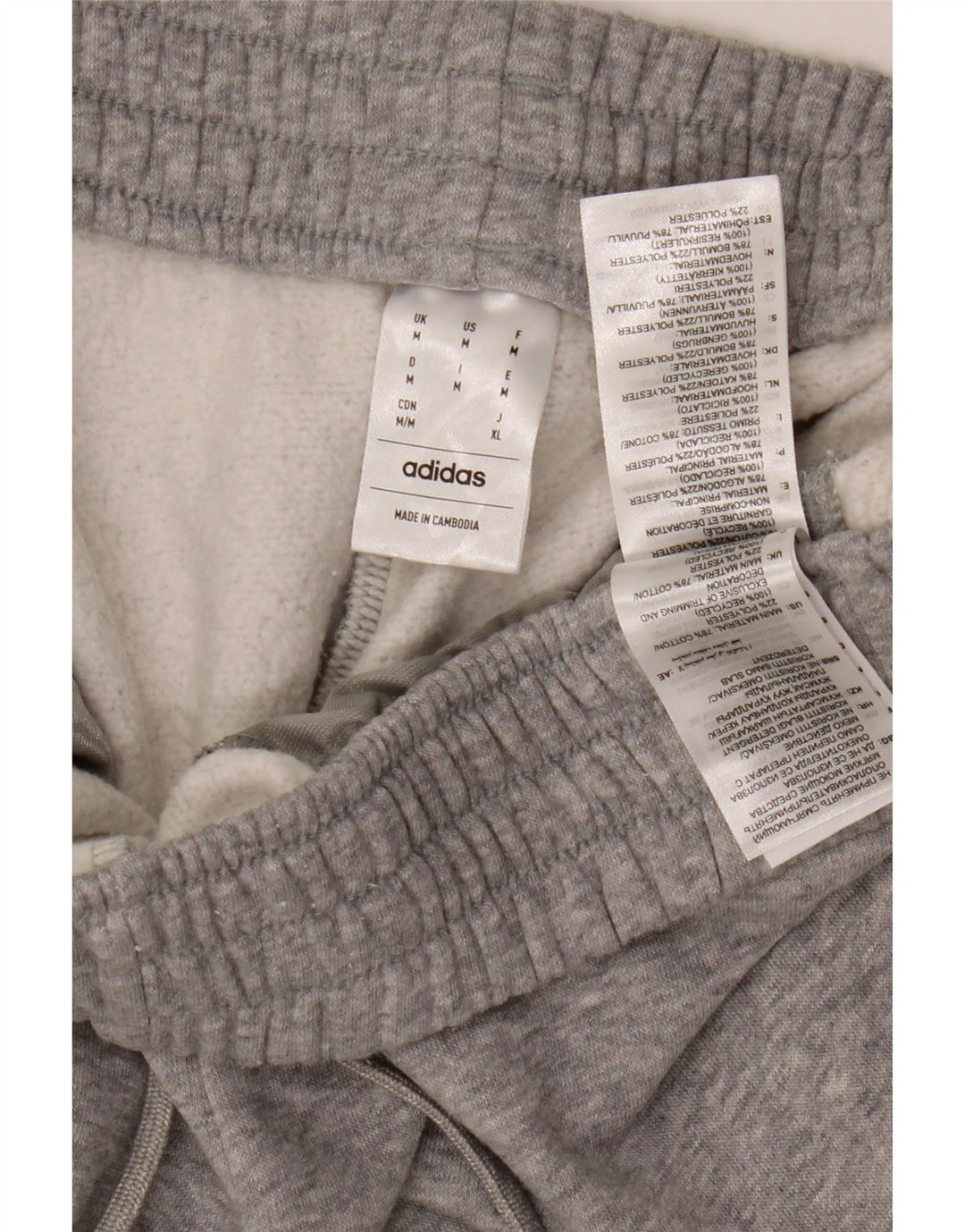 Женские спортивные брюки ADIDAS Joggers UK 14, средний серый хлопок