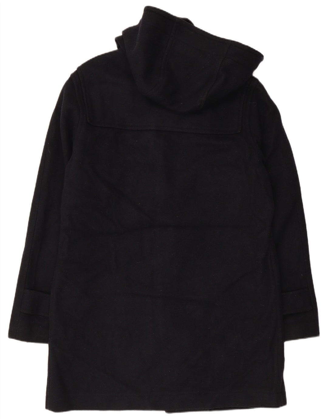 ВИНТАЖНЫЙ женский дафлкот с капюшоном UK 18 XL темно-синий шерстяной