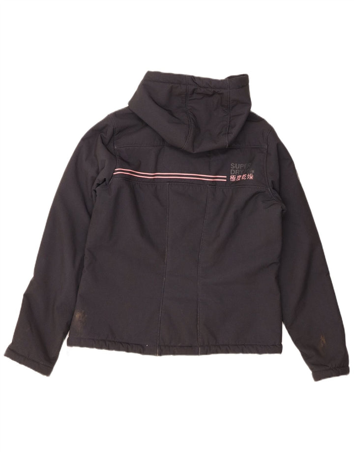 SUPERDRY Женская ветровка с капюшоном Windtrekker UK 14, большая серая