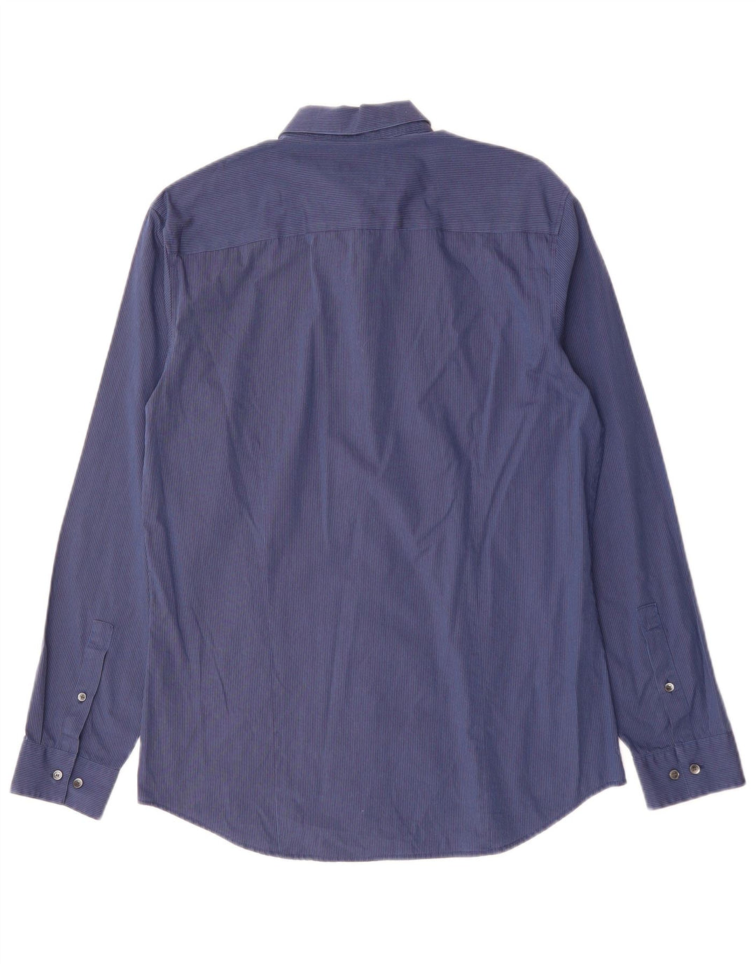 Мужская рубашка CALVIN KLEIN, размер 15 15 1/2, средний темно-синий в тонкую полоску, хлопок