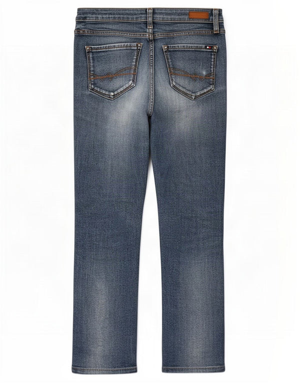 Женские прямые джинсы Tommy Hilfiger Rome стандартного кроя W28 L26, синий хлопок