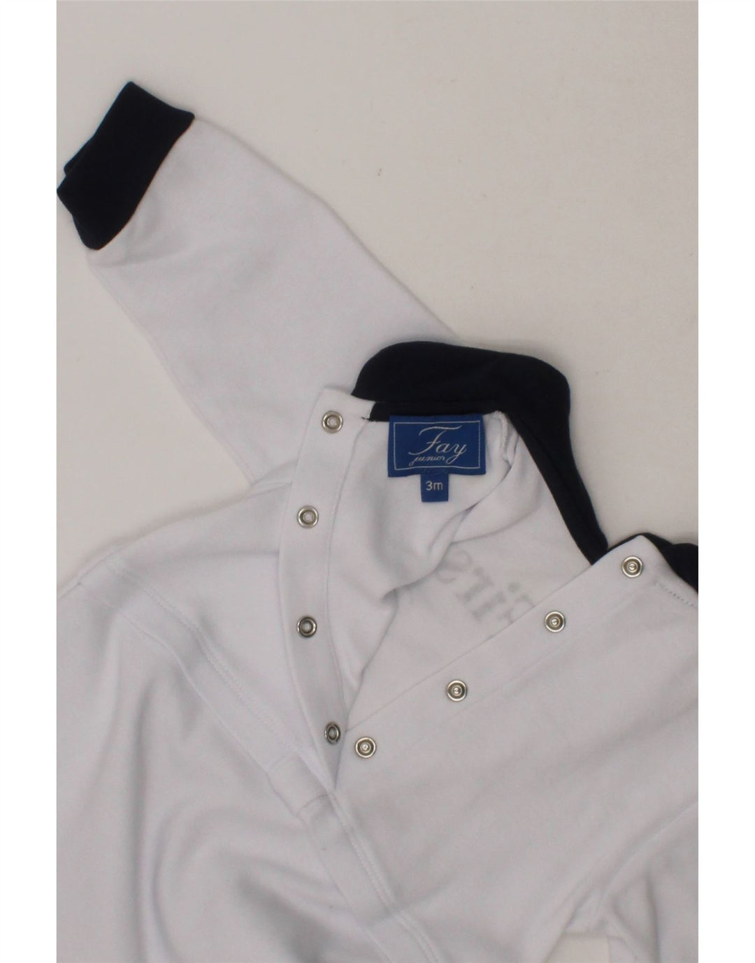 FAY Baby Boys Graphic Long Sleeve Jumpsuit 0-3 Months  White Vintage Fay and Second-Hand Fay from Messina Hembry 