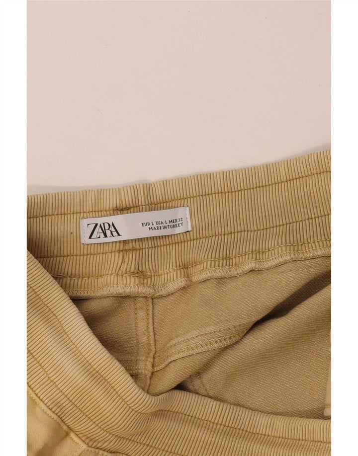 Zara Мужские узкие укороченные брюки большие W32 L25 Желтые