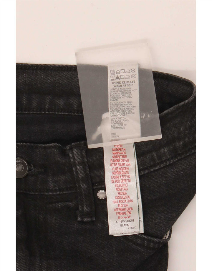 Мужские узкие джинсы Marks & Spencer W34 L31, черный хлопок
