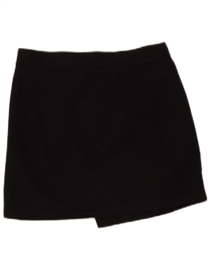 Zara Женская асимметричная юбка с запахом, маленькая W27, черная