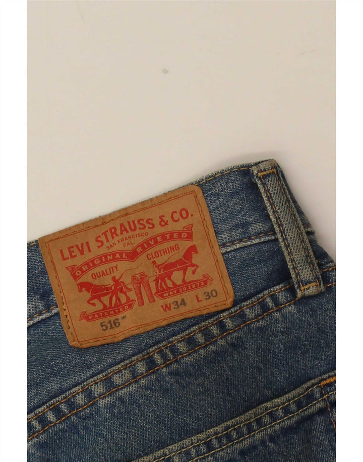Мужские прямые джинсы Levi's 516 W34 L30 синие