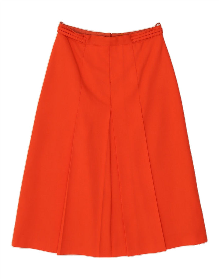 VINTAGE Womens A-Line Skirt W28 Medium  Orange Vintage Vintage and Second-Hand Vintage from Messina Hembry 