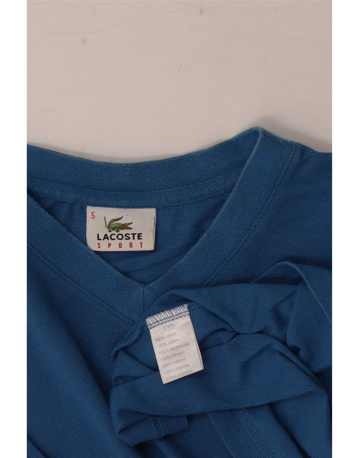 Мужская футболка Lacoste, размер 5, большая, синяя, хлопок