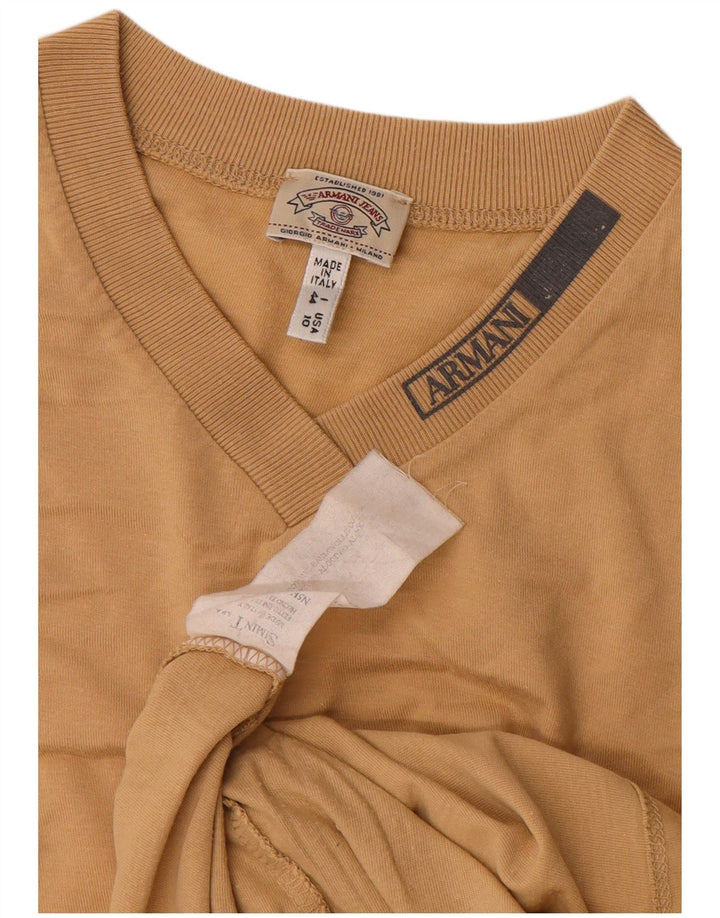 Женская футболка Armani Jeans Top IT 44 Medium Beige Cotton