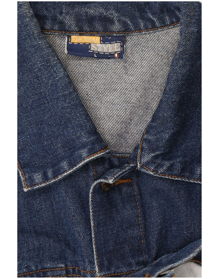 Мужская джинсовая куртка DENIM STYLE UK 40, большой синий хлопок