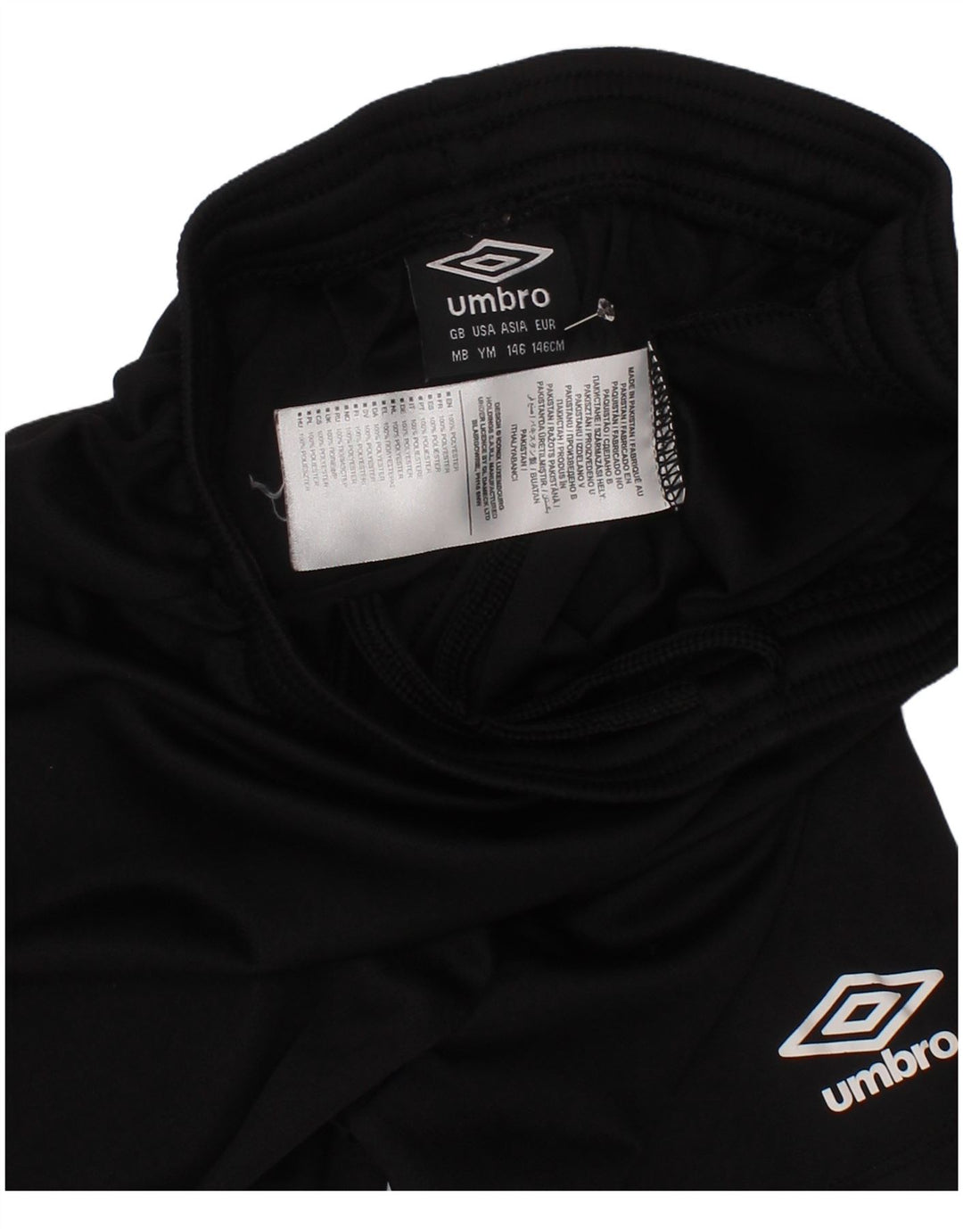 Спортивные шорты Umbro для мальчиков 9-10 лет, средний черный, полиэстер