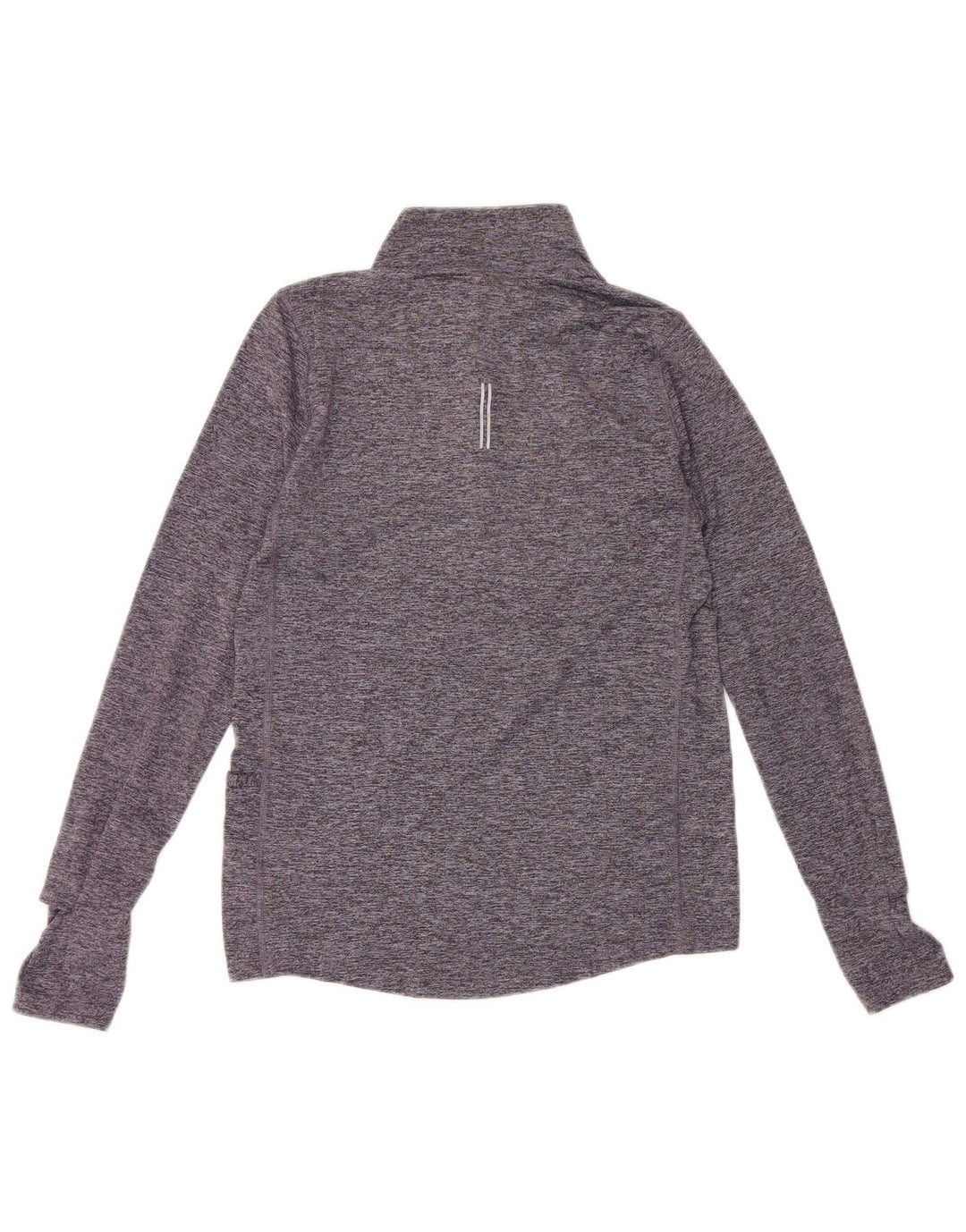 Мужской топ Nike Dri Fit с воротником на молнии и длинными рукавами XS, синий крапинчатый полиэстер
