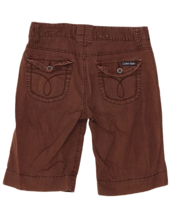 CALVIN KLEIN Женские повседневные шорты US 6 Medium W28 Коричневые хлопковые