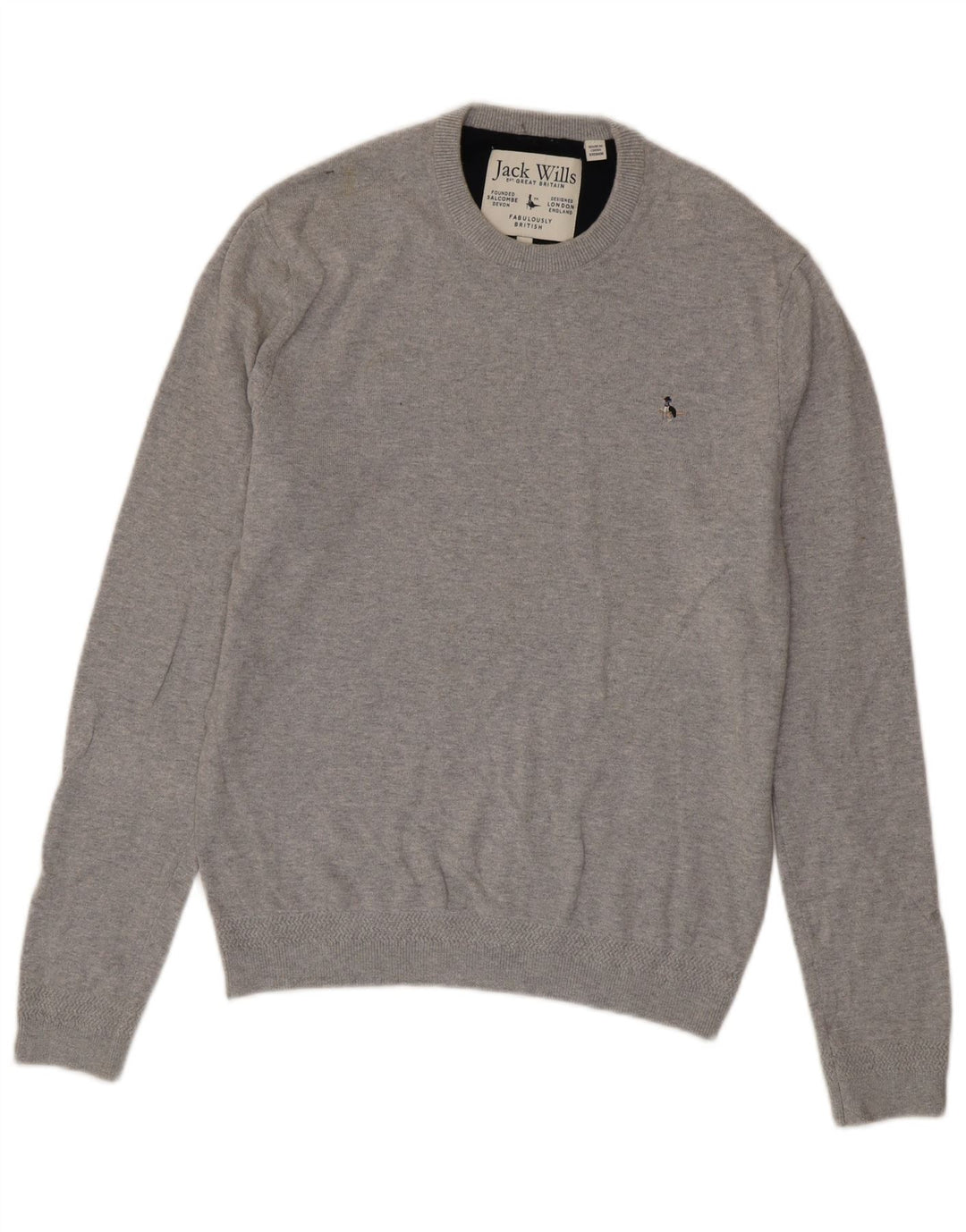 Мужской джемпер с круглым вырезом Jack Wills, средний серый