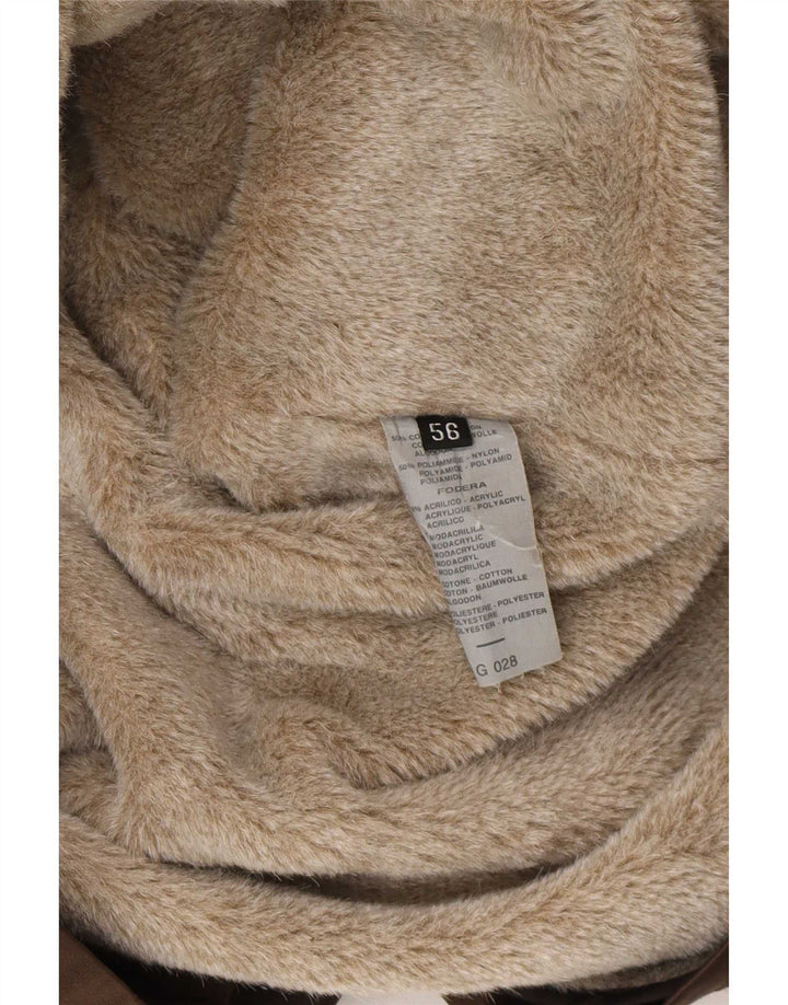 Corneliani Мужская куртка из шерпа IT 56 3XL Коричневый хлопок