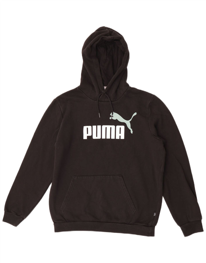 Мужской джемпер с капюшоном Puma, черный, хлопковый, среднего размера