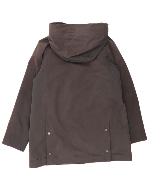 Женская парка большого размера с капюшоном Barbour UK 10, маленькая серая, хлопковая