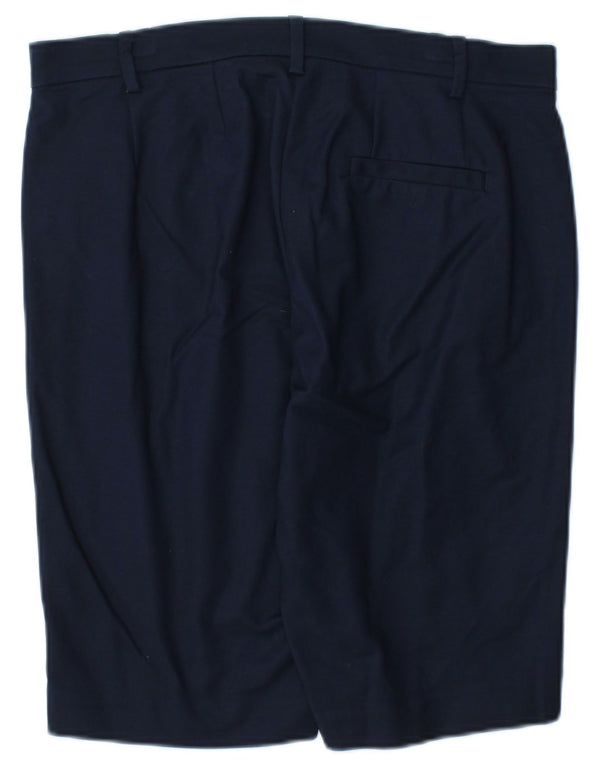 Marks & Spencer Womens Chino Shorts UK 12 Medium W30  Navy Blue Cotton