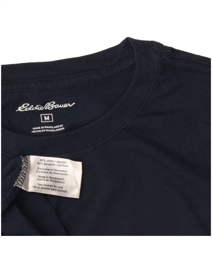 Eddie Bauer Mens Graphic T-Shirt Top Medium Navy Blue Cotton