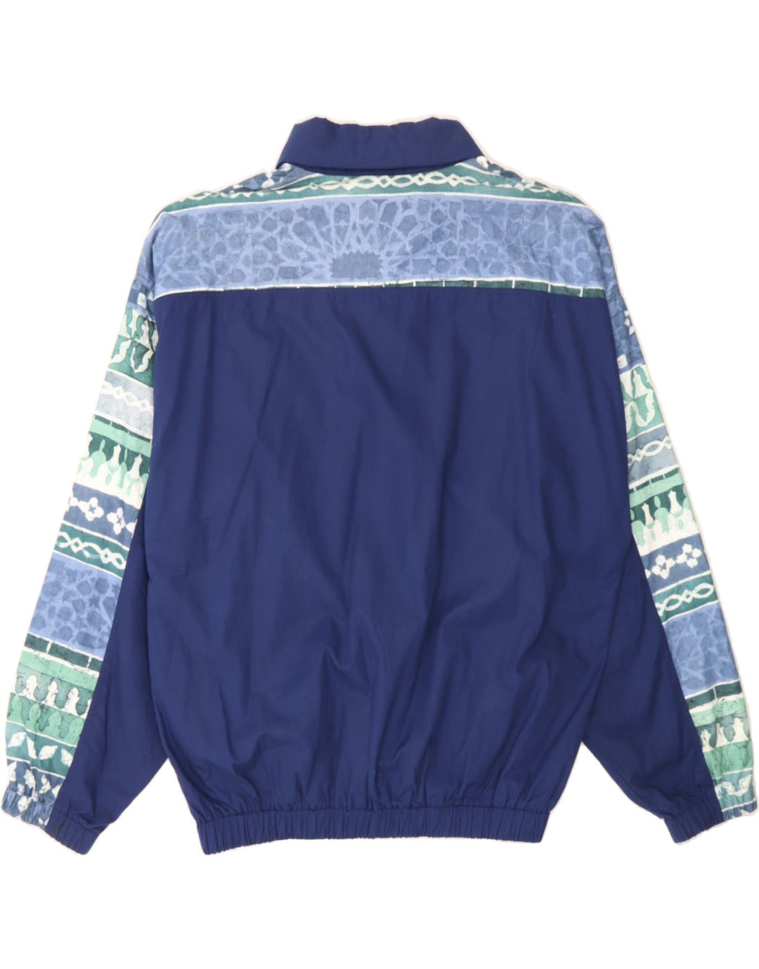 FISCHER Mens Abstract Pattern Tracksuit Top Jacket IT 50 Medium Blue Vintage Fischer and Second-Hand Fischer from Messina Hembry 