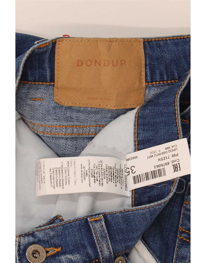 Dondup Мужские потертые узкие джинсы W35 L33 Синий хлопок
