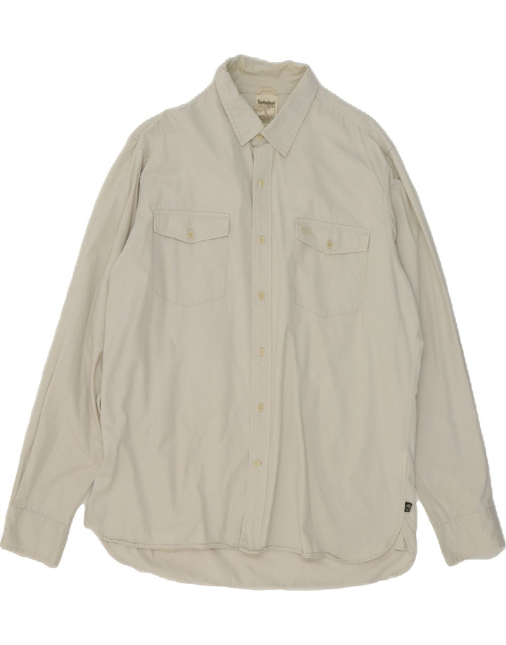 TIMBERLAND Mens Regular Fit Shirt XL Grey Cotton Vintage Timberland and Second-Hand Timberland from Messina Hembry 