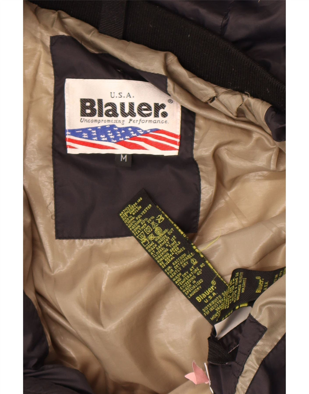 Мужская утепленная куртка Blauer UK 38, средний черный нейлон