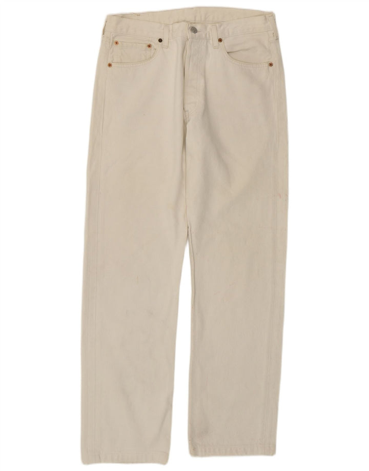 Мужские прямые джинсы Levi's 501 W34 L31, белый хлопок