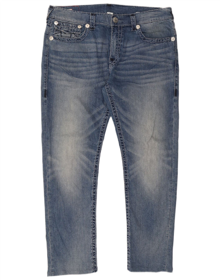 Мужские узкие джинсы True Religion W40 L31, синий хлопок