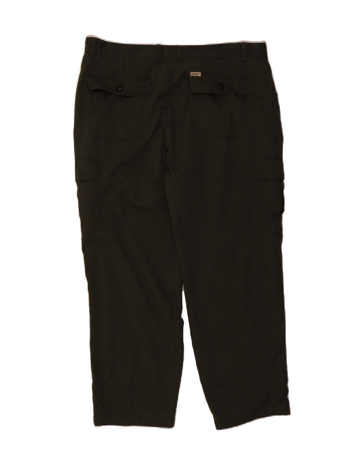 VINTAGE Mens Straight Cargo Trousers W40 L30 Green Polyester Vintage Vintage and Second-Hand Vintage from Messina Hembry 