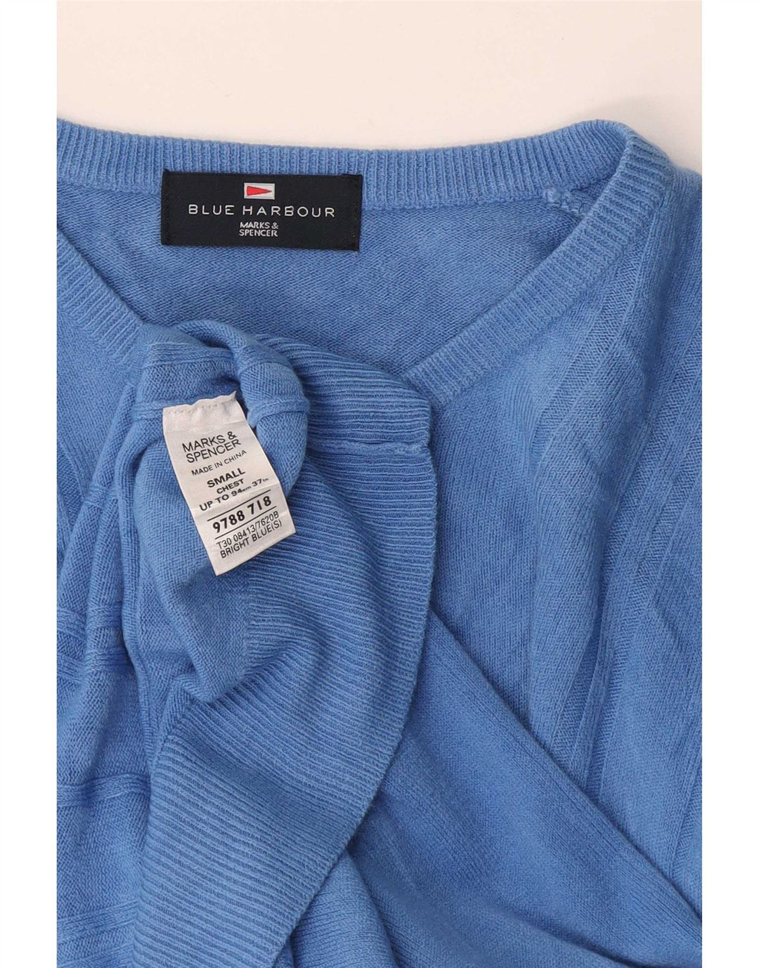 Женский джемпер с v-образным вырезом Marks & Spencer Blue Harbour, Великобритания, 10, маленький