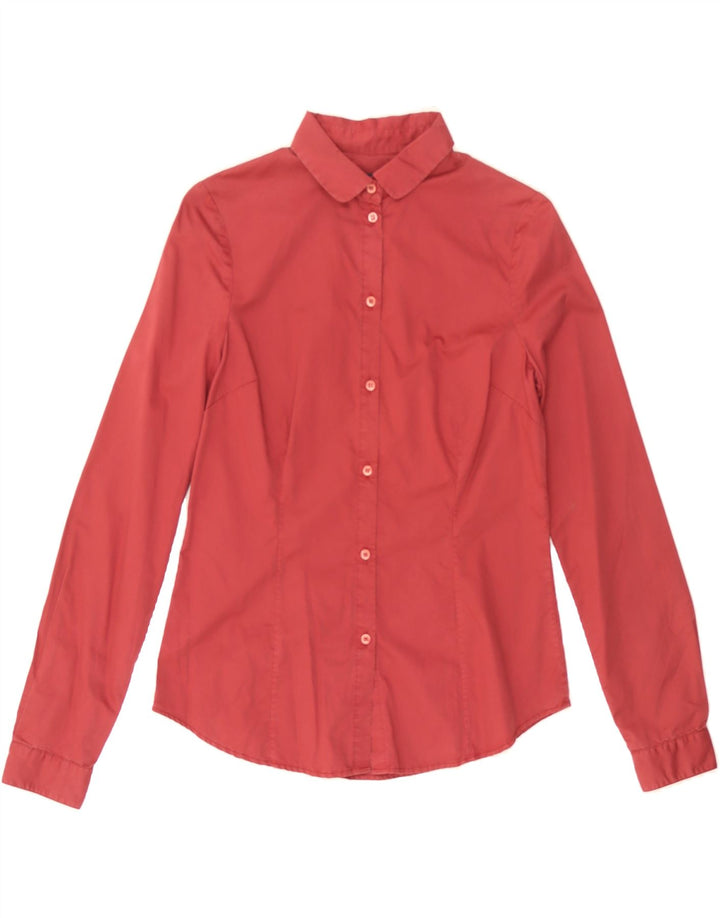 TRUSSARDI Womens Shirt IT 40 Small Red Vintage Trussardi and Second-Hand Trussardi from Messina Hembry 