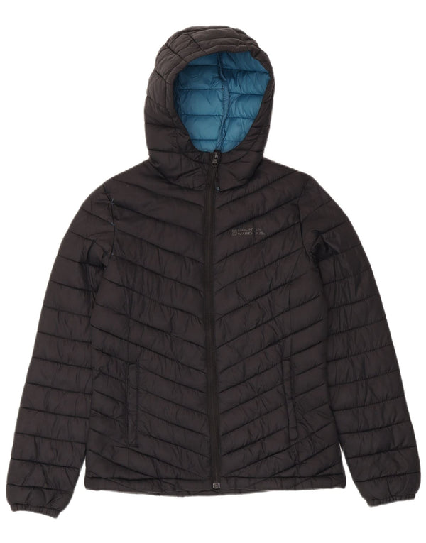 Женская стеганая куртка с капюшоном Mountain Warehouse UK 8, маленькая, черный нейлон