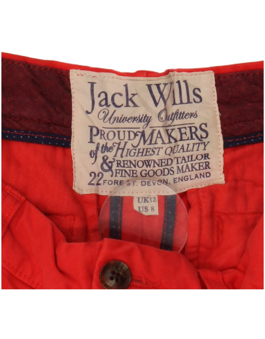 Женские шорты чинос Jack Wills UK 12 Medium W32 Красные