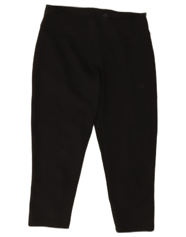Женские леггинсы-капри Adidas Climalite UK 12/14, средний черный полиэстер