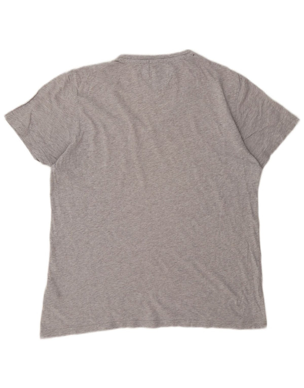 Женская футболка Tommy Hilfiger Top UK 18 XL, серый хлопок с крапинками