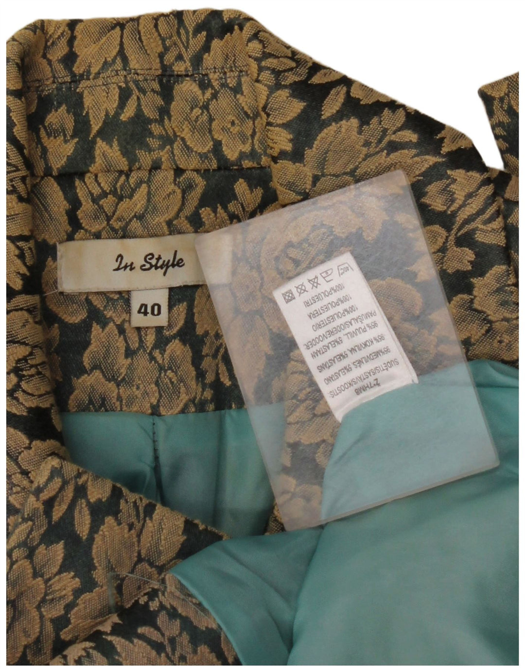 ВИНТАЖНЫЙ женский пиджак на 3 пуговицах, цвет ЕС 40, средний коричневый цвет, хлопок